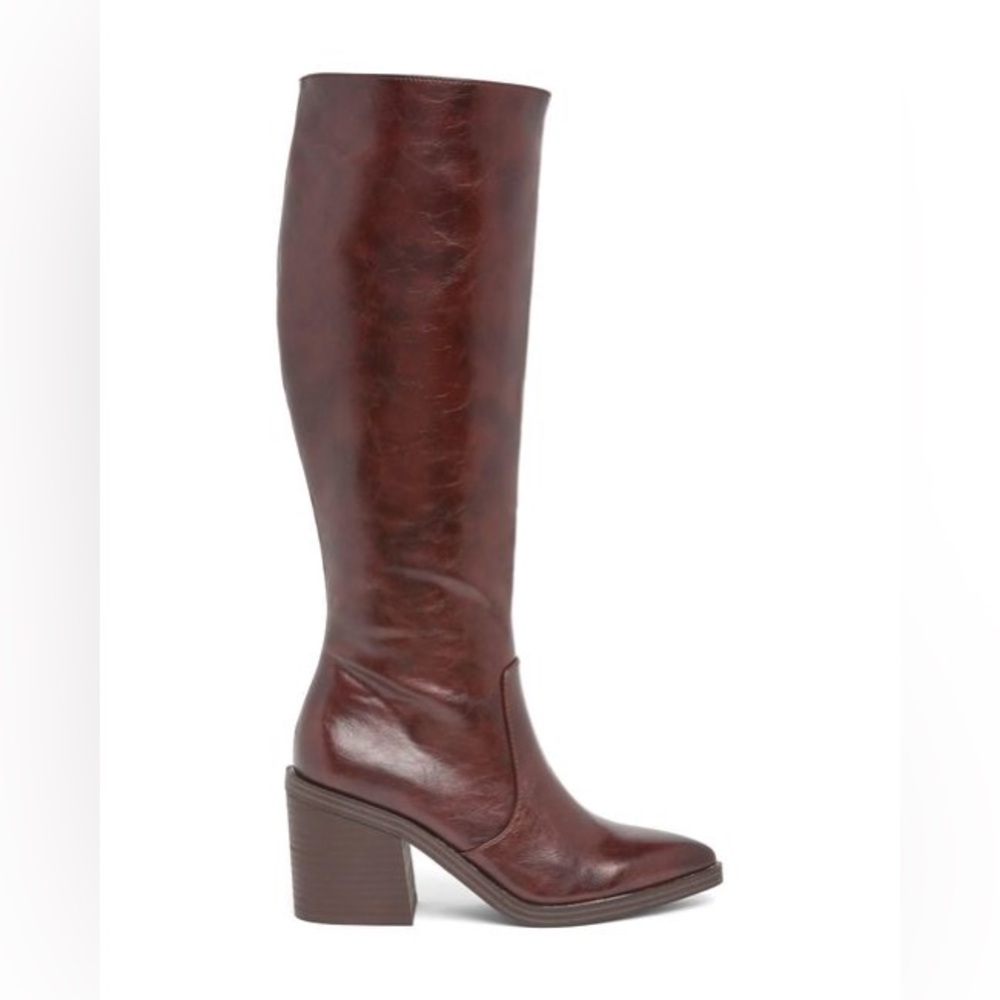 NWT STEVE MADDEN DEXTRA KNEE HIGH BOOTS POINTED TOE IN BROWN SIZE 7 - Picture 2 of 13